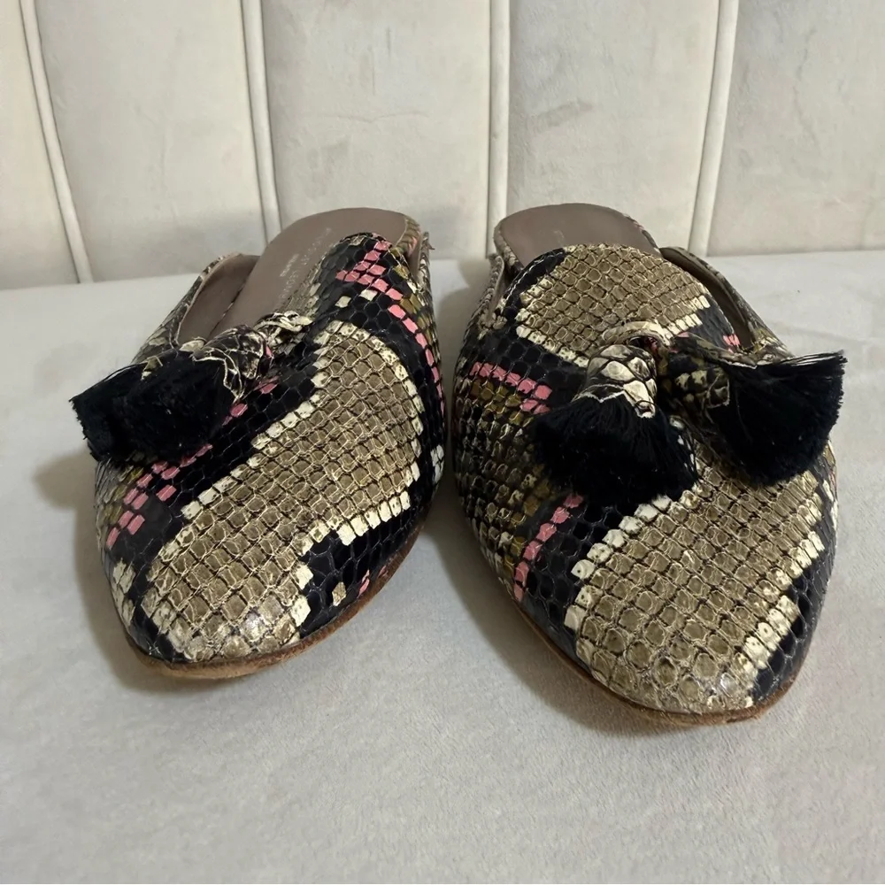 💗 Chic Pink & Brown AGL Mules– Size 37.5 🤎 - Picture 2 of 11